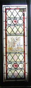 14150 -Fenster Vogel mit Blumen mittig,