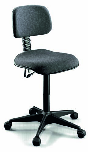 StühLE 151 Mod. 6600/6644 Arbeitsstuhl Höhenverstellbarer Stuhl, PU-Teile mit Stahleinlegern, pendelnde Rückenstütze, in der Höhe und Neigung verstellbar, wahlweise Permanentkontakt.