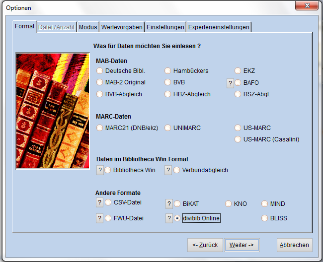 BIBLIOTHECAplus Automatischer Import von DiviBibdaten 1.