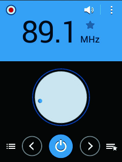 Nützliche Apps und Funktionen Musiktitel vom UKW-Radio aufzeichnen. Frequenz des Radiosenders manuell eingeben. Lautstärke einstellen. Weitere Optionen öffnen.
