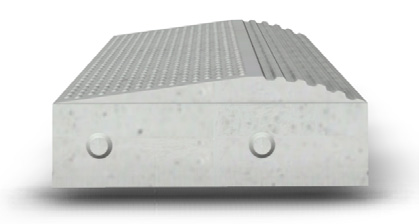 Bodenindikatoren Produkte Radwegplatte Profilstein nach DIN 32984:2011-10 zum Anlegen eines Trennstreifens und Bildung des notwendigen Sicherheitsabstandes verschiedener höhengleicher Verkehrsflächen.