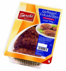 Gourmet- Geflügelfrikadellen Fleischanteil zu 100 % aus Geflügelfleisch, küchenfertig gebraten 1197 4001929011975 aroma- 500 g 9 Pack.