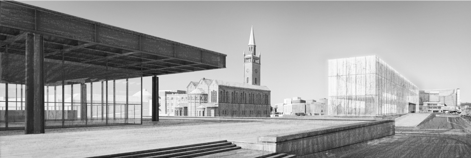 Inhalt Architekturwoche 24 Dossier Tipp Bild der Woche ARGE Kim Nalleweg César Trujillo: Entwurf für das Museum des 20. Jahrhunderts in Berlin Direktauftrag.