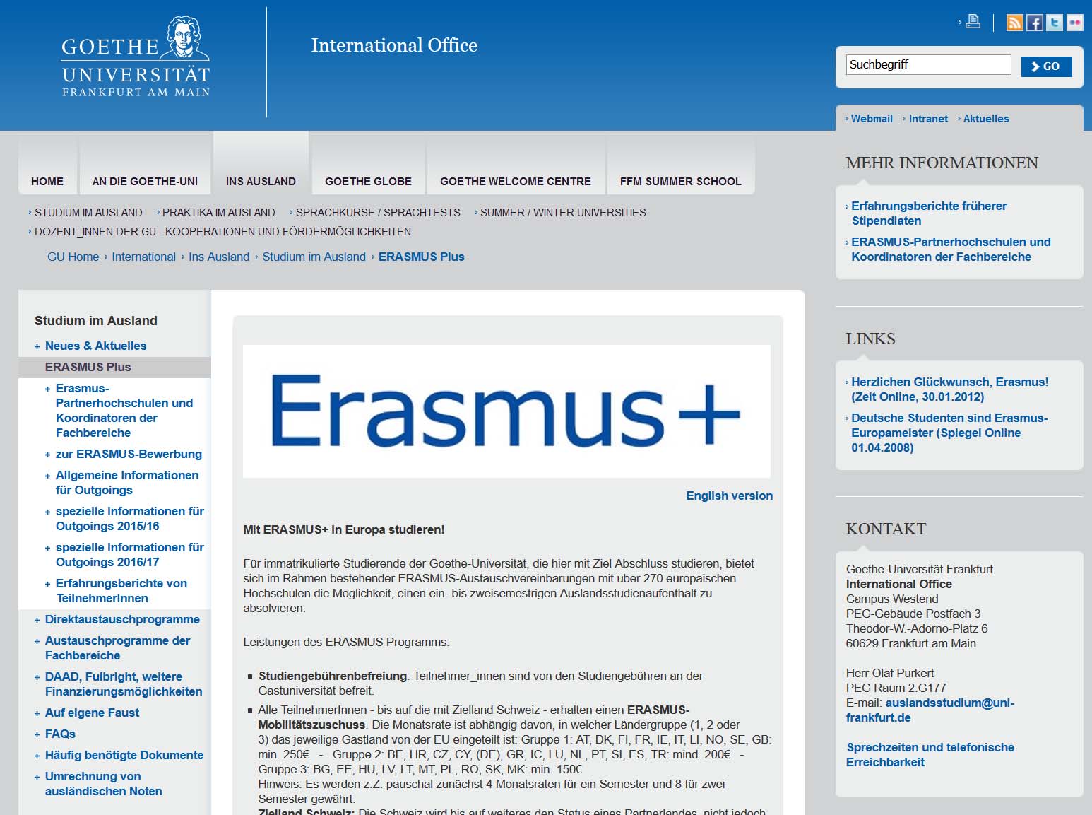 ERASMUS+-Auslandsstudium: Vorbereitung http://www.