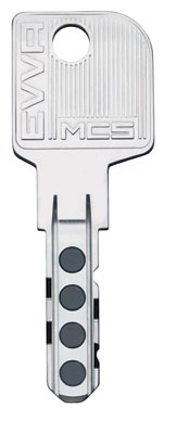 Magnet-Code-System Produktkatalog Standard-Schlüssel SL [Anlagen- und Schlüsselnummer] Schlüssel aus spezieller widerstandsfähiger Neusilberlegierung Schlüssel mit Farbpunkt Schlüssel aus spezieller