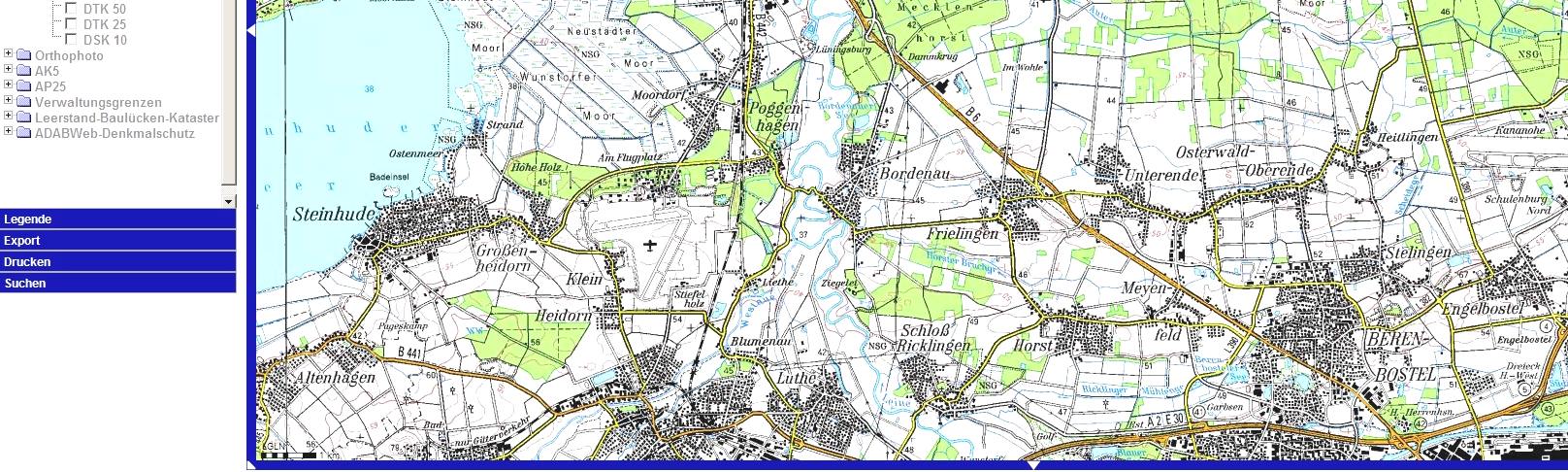 Intranet-Dienst für Kommunen Topografische Karten Karten aus dem