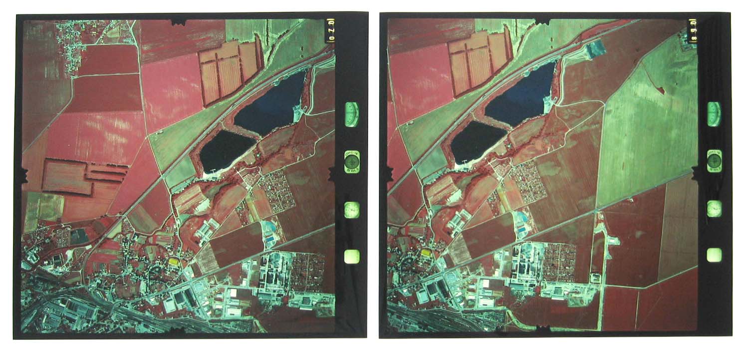 2. Color-Infrarot-Luftbilder 1992/93 Klassische Color-Infrarot-Luftbild-Befliegung mit Reihenmesskamera
