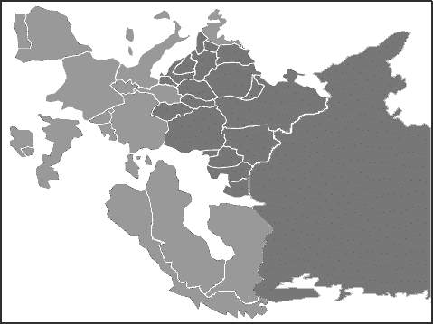Material Karte Osteuropas Aufgaben: 1. Setzen Sie bitte (im Kopf) die Ländernamen zu den dunkel gefärbten Ländern ein, ohne vorher in den Atlas zu schauen. 2.