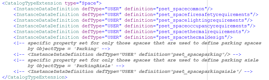 - verknüpfen DataGroup-Typen mit IFC2x3 Property Sets. Mit Hilfe des DataGroup Catalog Editors (Catalog Types) können Zuordnungen gelöscht oder erstellt werden.