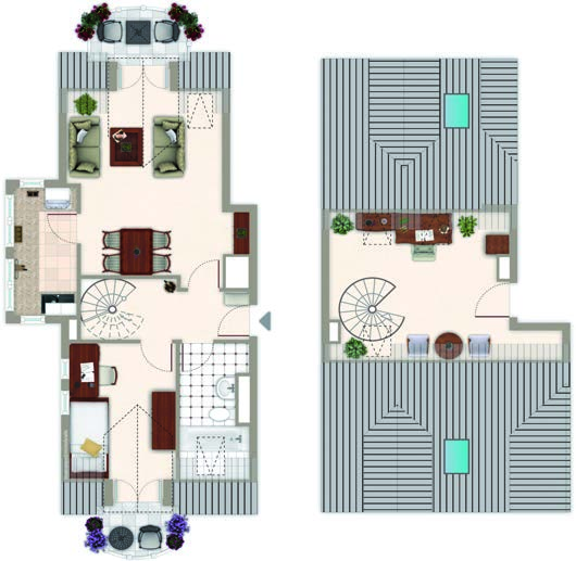 3Zi Wohnung 134 mit TG-Stellplatz 3-Zimmer-Wohnung DG Maisonette - ca.