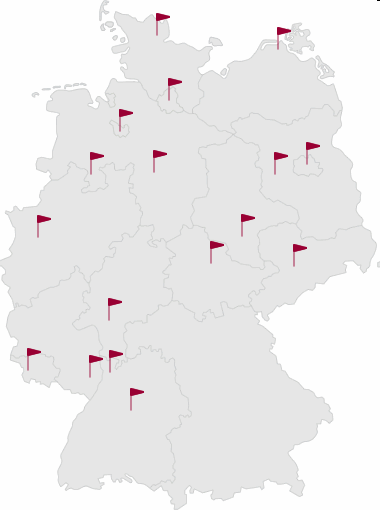 17 Modellstandorte in in 15 15 Bundesländern Schleswig Stralsund Harburg Bremen Osnabrück Hannover
