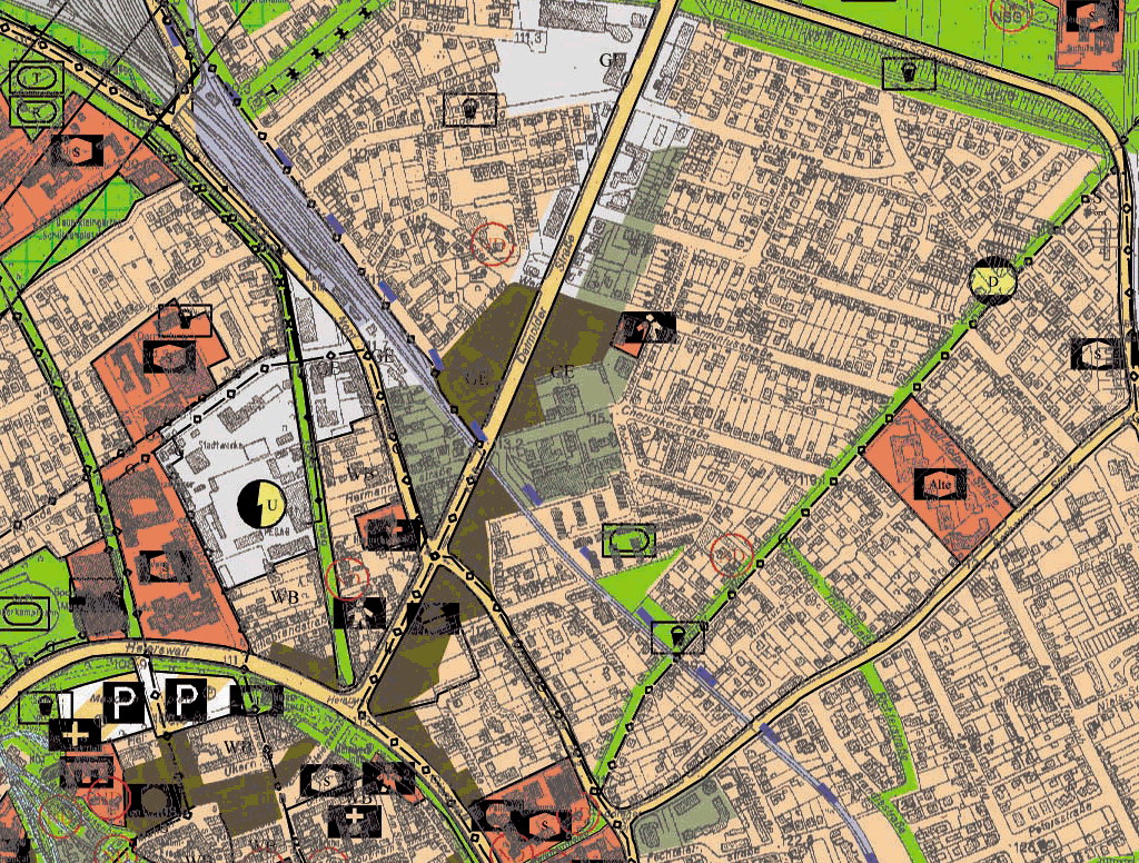 5. Städtebauliche Bestandsaufnahme / Analyse Der Planbereich der I. Änderung des Bebauungsplanes Nr. 276 ist integraler Bestandteil des Siedlungsbereiches beiderseits der Detmolder Straße.