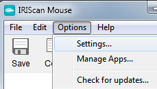 So greifen Sie auf die Einstellungen in Mac OS X zu: Klicken Sie auf Mausscanner > Einstellungen. Allgemein Speichern Wählen Sie die gewünschte Sprache der Benutzeroberfläche aus.