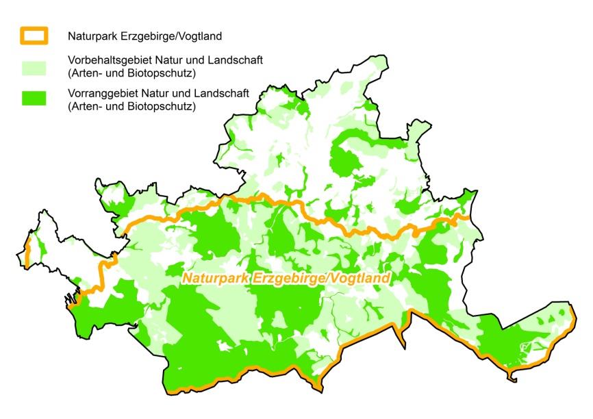 Analyse des Entwicklungsbedarfs und -potentials 51 In der Region Westerzgebirge befinden sich 23 festgesetzte Naturschutzgebiete.