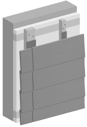 PLANUNGSGRUNDLAGEN Konstruktionsprinzip vorgehängte hinterlüftete Fassade (VHF) Die Konstruktion einer Cedral Fassade als vorgehängte hinterlüftete Fassade eröffnet vielfältige Möglichkeiten für den
