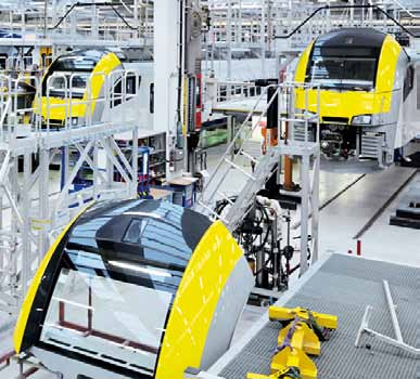 Die Aufgabe: Sicher, zuverlässig und komfortabel ans Ziel kommen Ein Beispiel: In Krefeld baut Siemens Transportation Systems Hochgeschwindigkeitszüge für den Weltmarkt.