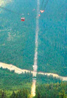 128 Kanada und Alaska mit Auto und Schiff Whistler Peak-2-Peak Gondola Die Peak-2-Peak Gondola ist eine Seilbahn welche die beiden Skigebiete am Whistler Mountain und am Blackcomb Peak miteinander