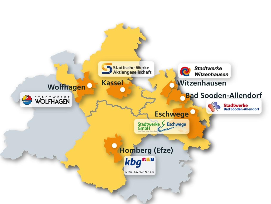 1 Stadtwerke Union Nordhessen SUN Die SUN-Partner versorgen rund 290.