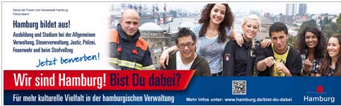 Kampagne Hamburg: Wir sind Hamburg! Bist du dabei? Gewinnung von Nachwuchskräften mit Migrationshintergrund : 1.