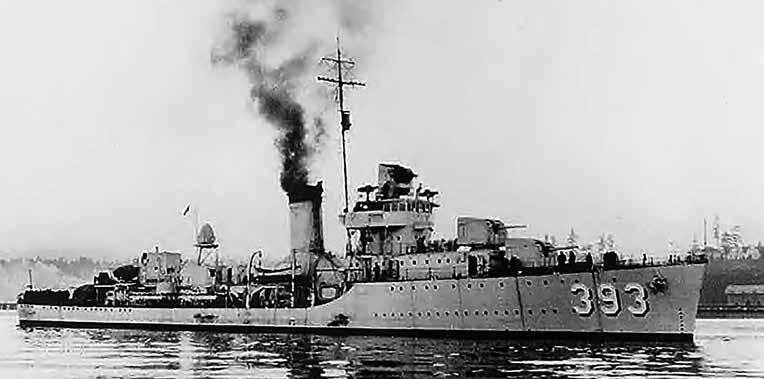 Alvin E. Kuonen Ausschnitt aus der Besatzungsliste von Schiff USS Jarvis (DD 393) mit Dienstnummer, Registrierungsdatum 14. August 1940. Liste vom 30.