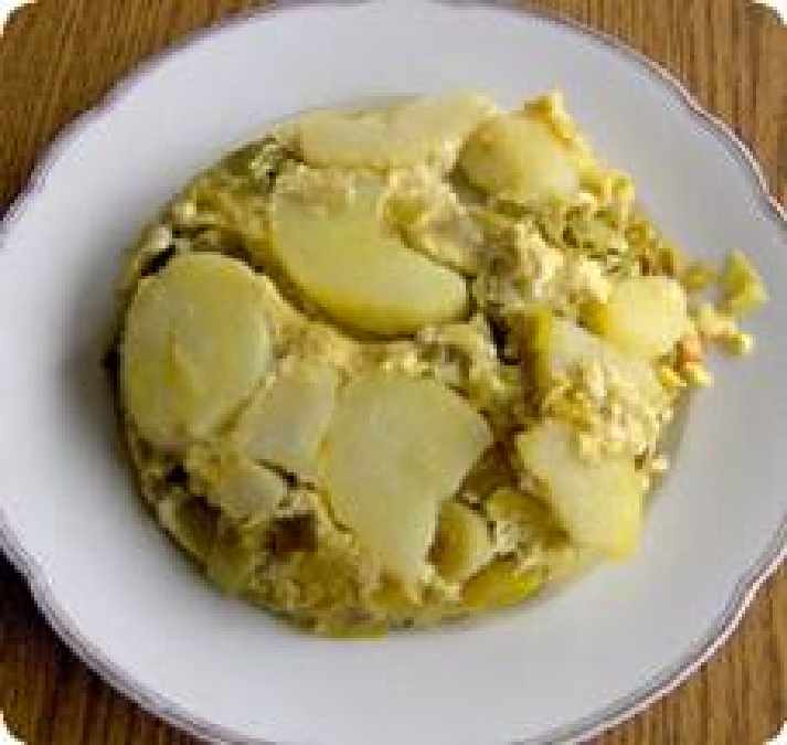 Lauch Kartoffelauflauf 1 Ei M F Glutenfrei u Vegetarisch Zutaten für 4 Portionen 800 g Kartoffeln 30 g Butter 3 Stange/n Lauch etwas