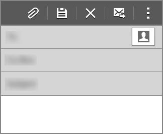 Nachrichten und E-Mail Nachrichten versenden Tippen Sie auf dem Anwendungsbildschirm E-Mail an. Tippen Sie zum Verfassen einer Nachricht unten auf dem Bildschirm E-Mail zum späteren Senden speichern.