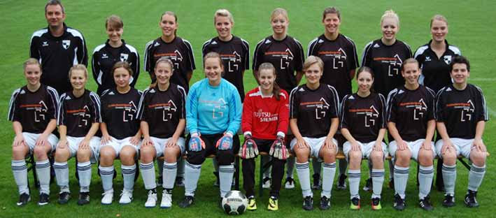 Saison 2014/2015, unsere Fußballfrauen; hinten v. l.
