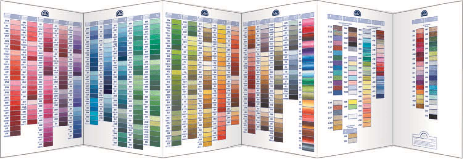 Thread Colour Cards Farbkarten 19 Colour Cards: Show the full colour range available for each thread. The cards are really useful in assisting your selection of the correct colour for a project.