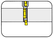 TRENNFRÄSEN SLOT MILLING TRENNFRÄSER SLOTTING CUTTER e M310 Frästiefe bis Trennbreite Schneidkreis-Ø ab Bohrung (d 2 ) mit Längsnut nach IN 138 Bore (d 2 ) with longitudinal keyway to IN 138 epth of