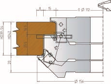 Messerköpfe / Fräser > Standardwerkzeuge für Türen sbeispiele: Profil A Profil Messerkopf A Messerkopf Profil C Profil D