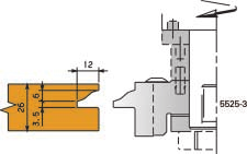 CNC / Diamant-Werkzeuge > CNC-Werkzeuge 5525 WP-Konterprofilsatz Zur Erstellung von Möbeltürenkonterprofilen auf CNC-earbeitungszentren Durch Messeraustausch sind in einem Grundkörper 4 verschiedene