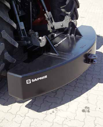 SAPHIR HECKGEWICHTE Sehr tiefer Schwerpunkt in der Heckhydraulik Optimale Lastübertragung auf die Hinterachse Gewicht aus Magnetitguß Freies Zugmaul am Traktor und ggf.