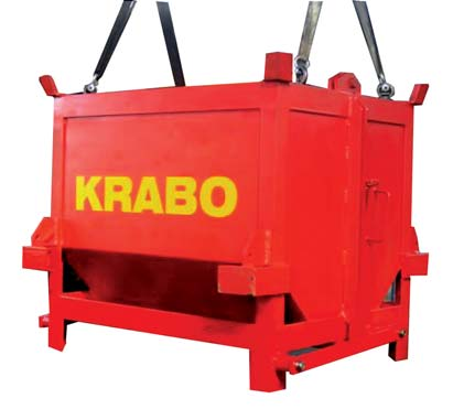 Kranbox Die Kranbox ist eine einfache Lösung zum Befördern von Schüttgütern mit einem Baustoff-LKW.