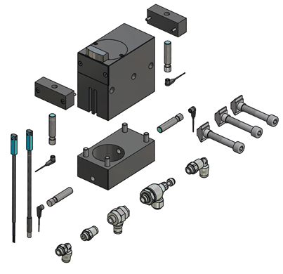 Zubehör Accessories WPS-F 00 0 PSFB 00 Befestigungssatz Fastening set N 0 Sensor, induktiv,, m Kabel Sensor, inductiv,, m cable N Sensor, induktiv, m Kabel Sensor, inductiv, m cable N Sensor mit