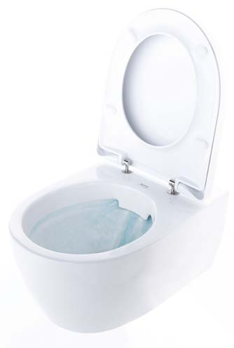 Rimfree WCs ohne Spülrand so pflegeleicht ist Hygiene heute. KeraTect, die erste Spezialglasur mit 30 Jahren Garantie.