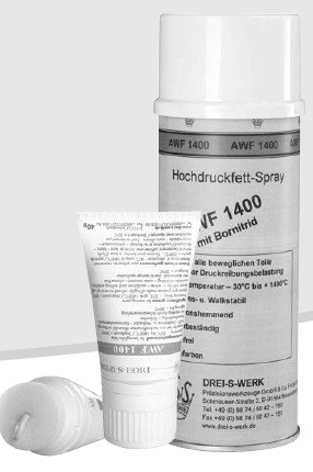 Hochleistungs- Schmiermittel mit Bornitrid AWF 1400 high-performance lubricant with boron nitride AWF 1400 Verpackungseinheit / packing unit Art.-Nr. / art.no.