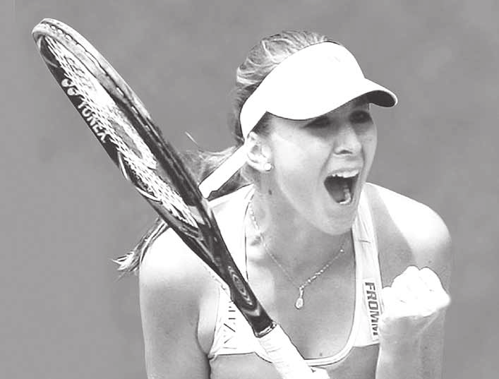 AUS DEM VERBAND Tritt Belinda Bencic in Hingis Fussstapfen? FOTOS: KURT KASSEL So jubelt eine Grand Slam Siegerin: Belinda Bencic nach ihrem Sieg in Paris.