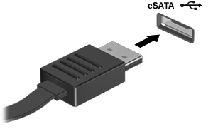 2 Verwenden eines esata-geräts An einen esata-anschluss kann eine optionale esata-hochleistungskomponente angeschlossen werden, beispielsweise eine (externe) esata-festplatte.