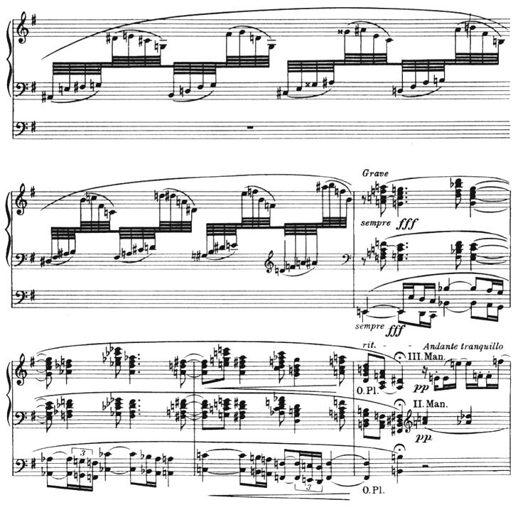 Schlüssel 2 als Monumentalstes und als Zartestes: Op. 30, Takt 1ff und op.