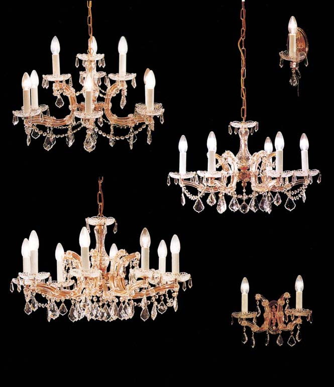 5 1 4 SERIE KRISTALL 90 1 LU 71/8 MT-gold 4 Karat gold plated, 1A fullcut Crystal, handmade Ø 68 cm, h 4 cm, 8 lights LU 71/6 MT-gold 4 Karat gold plated, 1A fullcut Crystal, handmade Ø 60 cm, h 4