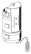 Ersatzteile für Elektronik Urinal-Vorwand-Spülarmaturen SCHELLTRONIC, SCHELLMATIC Produktgruppe 29 Spülerhaube mit Fenster, O-Ring und Befestigungsschraube (SCHELLTRONIC / SCHELLMATIC) Ausführung ab