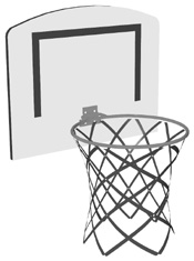 Basketball-Set Spiel-Ergänzungen für alle Höhen Set besteht aus Rückwand, Korb und Softball zur Befestigung an Spielbetten, Hochbetten, 241 501 3 Etagenbetten Außenmaße ca.