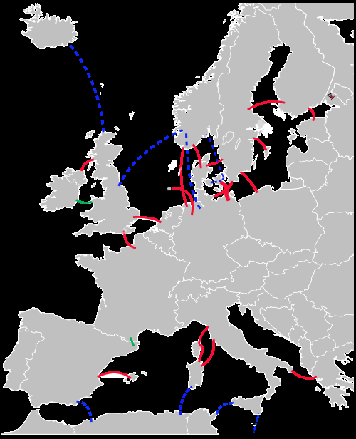 Viele HGÜ-Leitungen sind bereits vorhanden HGÜ in Europa vorhanden in Bau erwogen Quelle: http://en.wikipedia.
