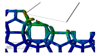 4.2 Spanbildungsmechanismen beim Umfangsfräsen In Abbildung 4.3 werden verschiedene Phasen der Simulation des Spanbildungsvorganges beim Umfangsfräsen dargestellt.