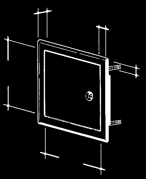 Softline Revisionstür verzinkt für Decken- und Wandmontage E E Einfache Montage Türblatt aushängbar, links oder rechts einbaubar Türblatt mit versenktem Vierkantverschluss. Stahlblech verzinkt.
