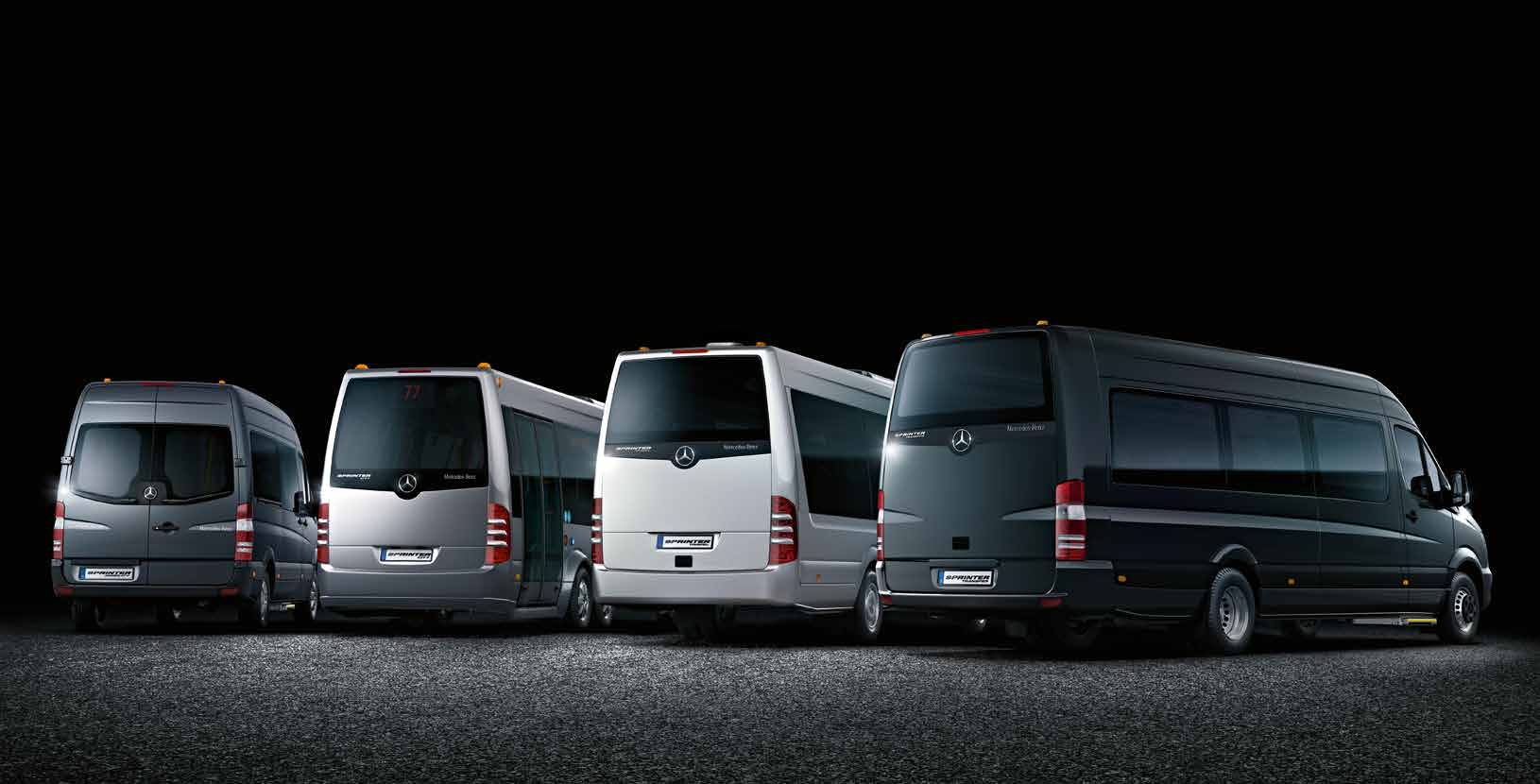 Minibusse mit maximalen Möglichkeiten. Vielseitigkeit ist Trumpf bei den Mercedes-Benz Sprinter Minibussen.