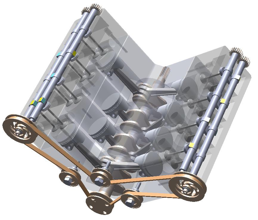 Für Präsentationszwecke wurde die Konstruktionsabteilung eines utomobilunternehmens mit der Entwicklung eines funktionsfähigen V8-Motorenmodells in SolidWorks beauftragt.