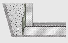 Perimeterdämmung im Grundwasser Anschlüsse /Abschlüsse Kleberauswahl Für die vollflächige Verklebung der Dämmplatten außerhalb der Bauwerksabdichtung in Bereichen mit ständig oder langanhaltend