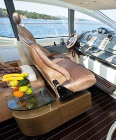 AZIMUT 68 S ACCOMMODATION: 3 cabins and 3 ensuite bathrooms, double bed in lounge, 1 skipper cabin SKIPPER & CREW: hostess at request without skipper at request ENTERTAINMENT: SAT-TV, LCD-TV in all