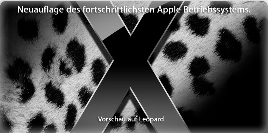 Neue Betriebssysteme (Teil 2): Apple Mac OSX (Leopard) Foto: Apple Inc. Das hört sich auch für Tierfreunde schon recht gefährlich an.